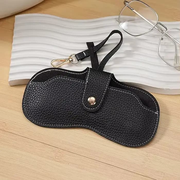 Sac à lunettes Portable, pochette en cuir souple pour lunettes de soleil, étui à lunettes mince à la