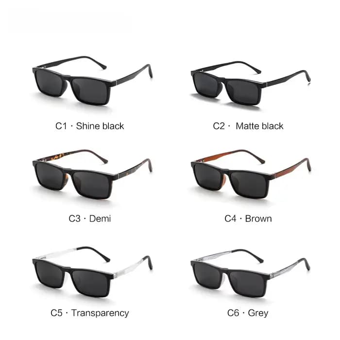 YIMARUILI mode TR90 magnétique polarisé lunettes à clipser pour femmes rétro carré optique Prescript