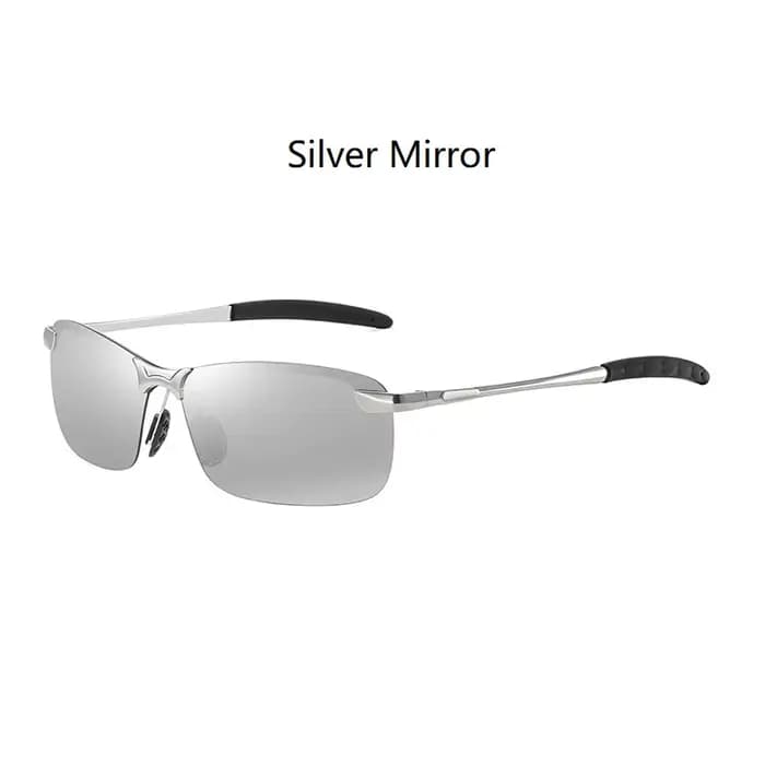 Lunettes de soleil polarisées classiques en métal pour hommes, mode, conduite, pêche, demi-monture,