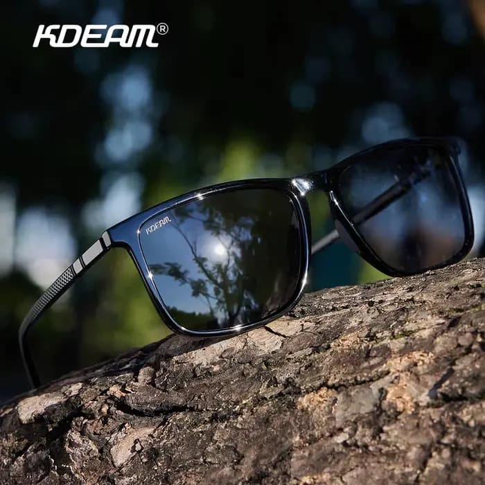 KDEAM marque hommes carré lunettes de soleil polarisées pour grande tête en plein air femmes lunette