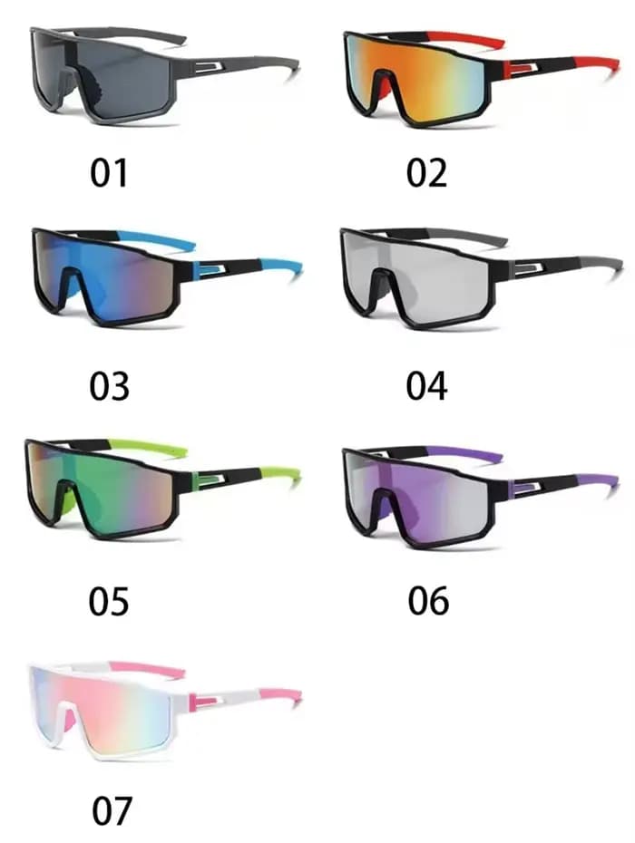 Lunettes de cyclisme surdimensionnées pour hommes, vélo, coupe-vent, revêtement coloré, lunettes de