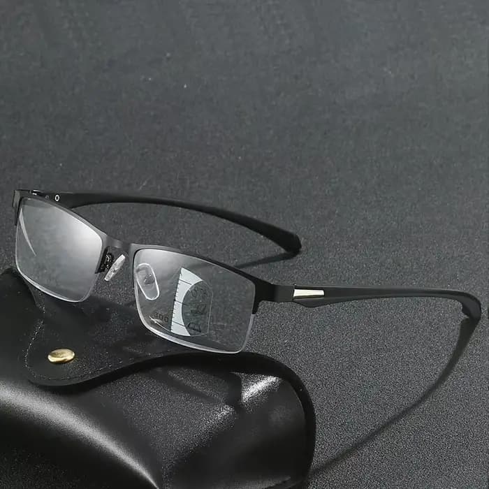 Lunettes de lecture photochromiques multifocales progressives pour hommes, anti-lumière bleue, lunet