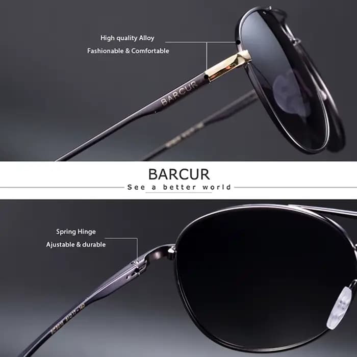 BARCUR – lunettes de soleil polarisées pour femmes, dernier dégradé, pilote, gafas oculos de sol mas