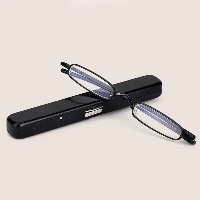 YCCRI-Mini Lunettes de Lecture Portables en Métal avec Boîte, Soins des Yeux, Lecteur, Monture, + 12