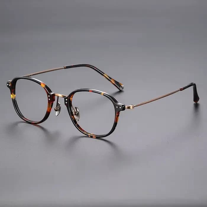 Lunettes rétro à monture ovale ultralégère, montures en acétate de titane pur, lunettes de styliste