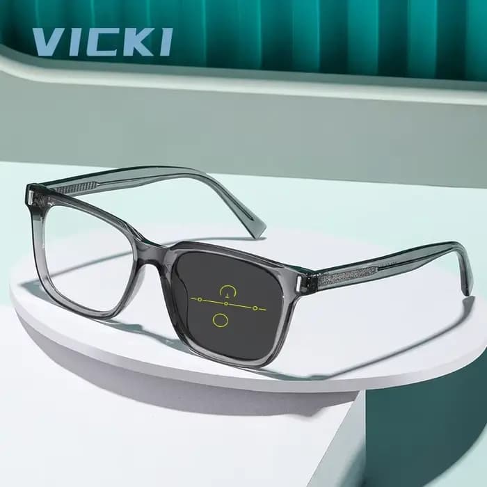 VICKI – lunettes géométriques à grande monture pour hommes, multifocales progressives, personnalisab