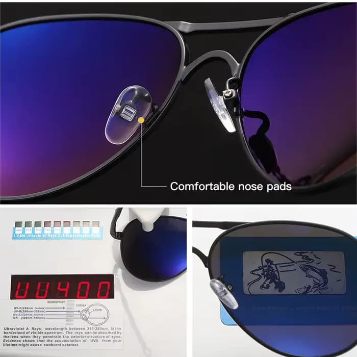 AOWEAR – lunettes de soleil d'aviation pour hommes et femmes, polarisées, miroir, vintage, HD, pour