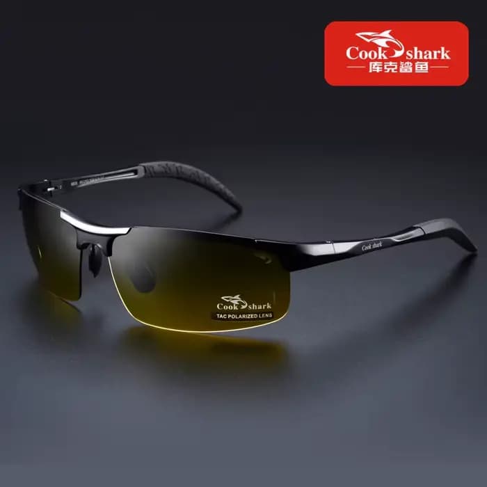 Cook Shark – lunettes de soleil en aluminium et magnésium pour hommes, polarisées HD, pour conducteu