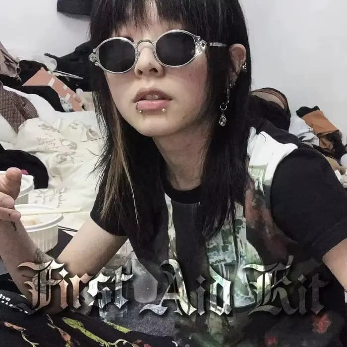 Lunettes Vintage en métal japonais Harajuku