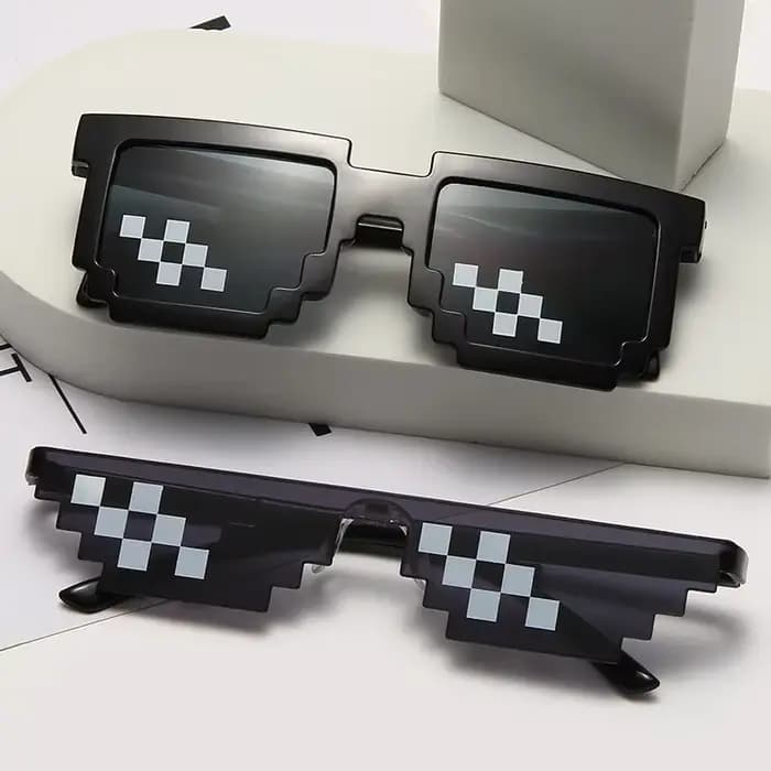 Lunettes de soleil rétro en mosaïque pour hommes