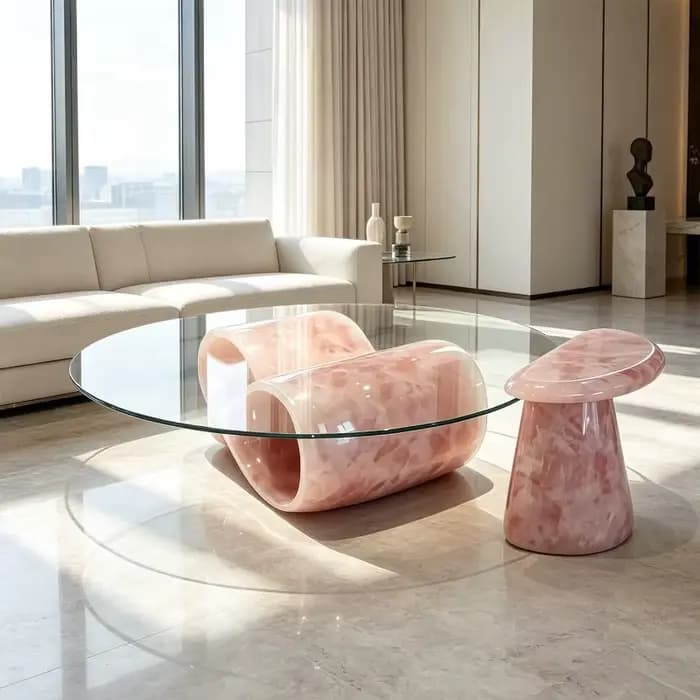 Tables basses en verre italien de luxe, tables basses en cristal pour salon, décorations, meubles Stolik Kawowy Dopamine