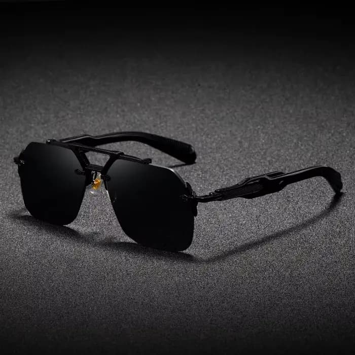 Marque de luxe classique carré sans monture lunettes de soleil hommes femmes rétro Vintage Punk