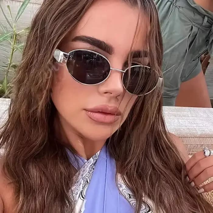 Lunettes de soleil ovales tendance pour femmes 2026 – Monture métallique de marque de luxe
