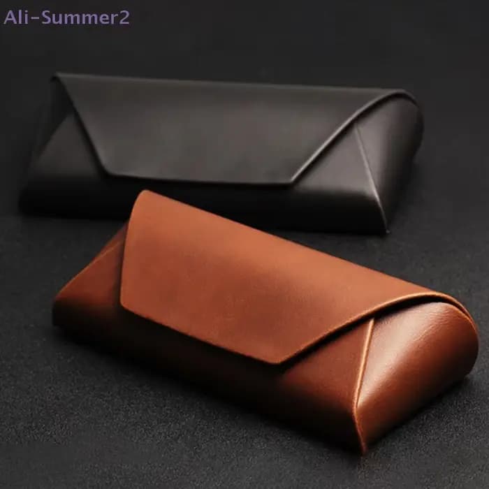 Étui à lunettes en cuir pour myopie de luxe