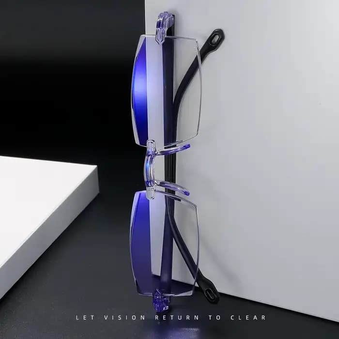 Lunettes de lecture 0 -1.0 à-4.0 myopie Glasse sans monture Anti lumière bleue hommes