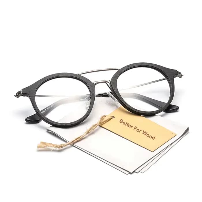 Lunettes optiques à Grain de bois pour hommes et femmes