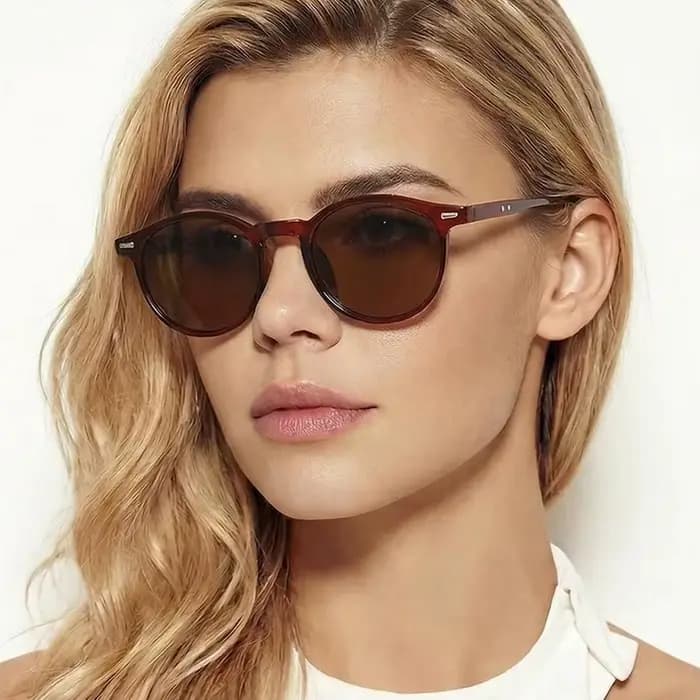 Lunettes de soleil rondes vintage punk pour femmes