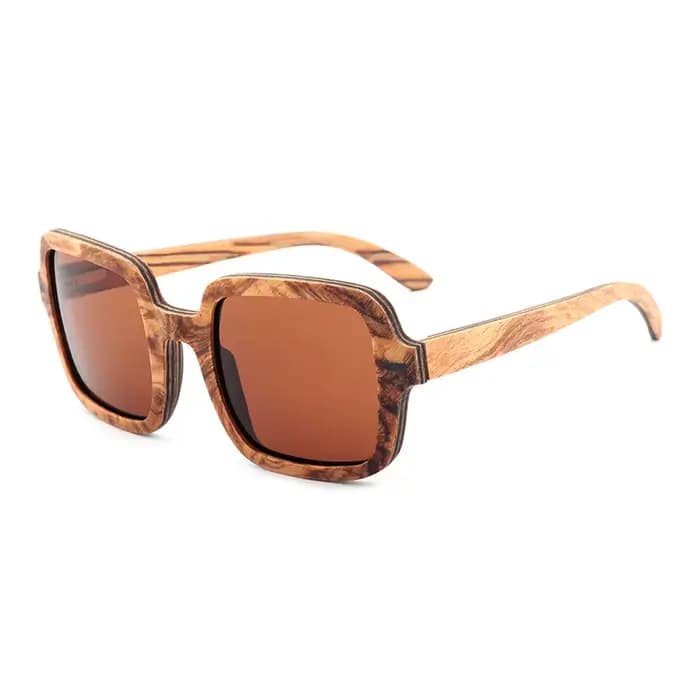 Lunettes de soleil polarisées en bois de burl léger pour hommes et femmes