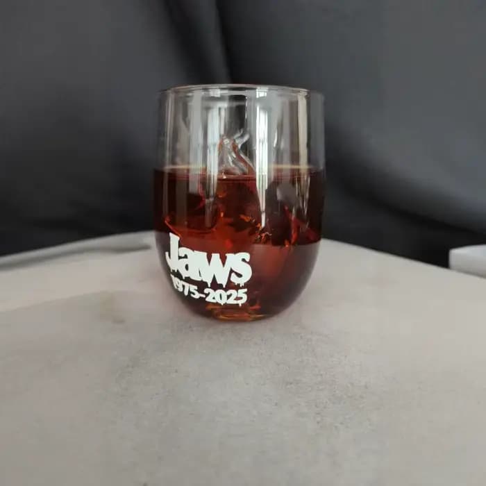 Jaws 50ème Anniversaire Édition Limitée Glassshanhaijing Verre Transparent Cupjaws 50ème Anniversaire Édition Limitée Glassshanhaiji