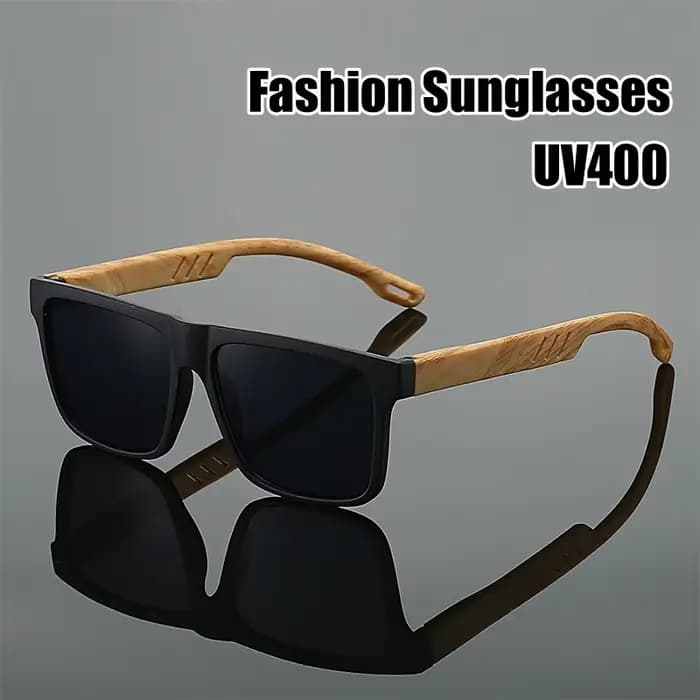 Lunettes de soleil en bois de bambou pour hommes et femmes
