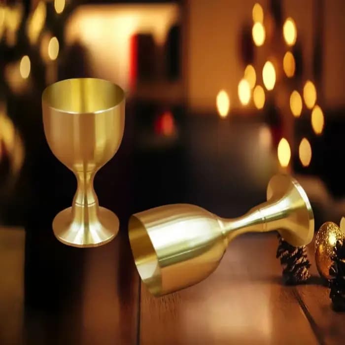 Verre à vin en laiton, gobelet de restaurant, verre à vin rouge et blanc de table, trompette en cuivre, artisanat en cuivre, décoration en cuivre, mini verre à shot