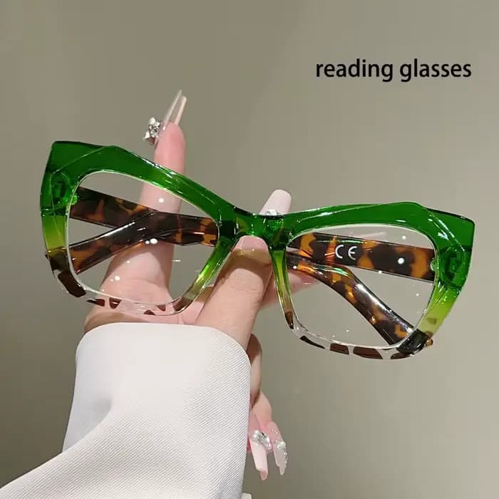 KAMMPT lunettes de lecture surdimensionnées femmes mode Patchwork jante lumière bleue bloquant les montures optiques