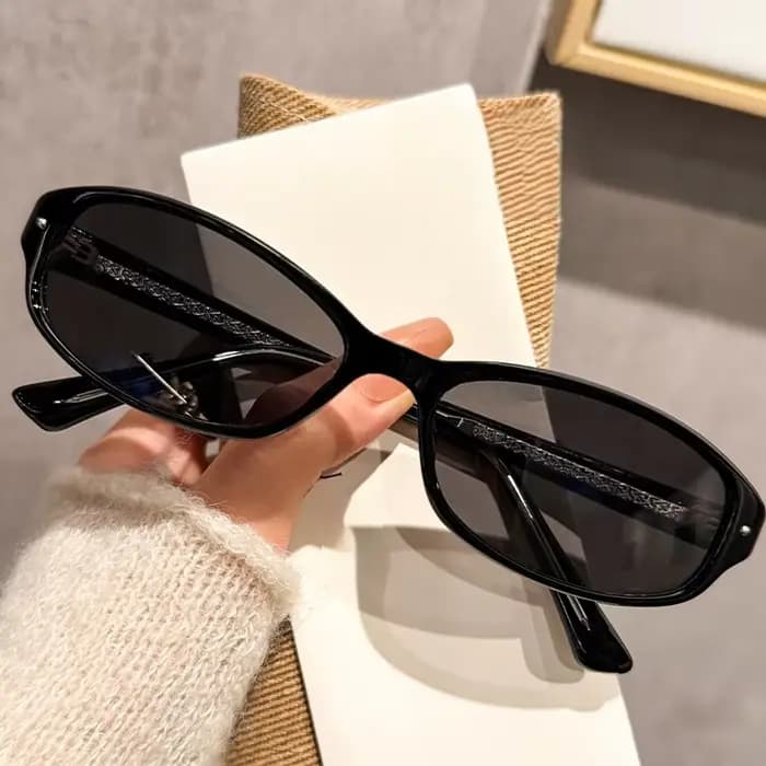 CLLOIO Lunettes de soleil ovales minimalistes pour femmes