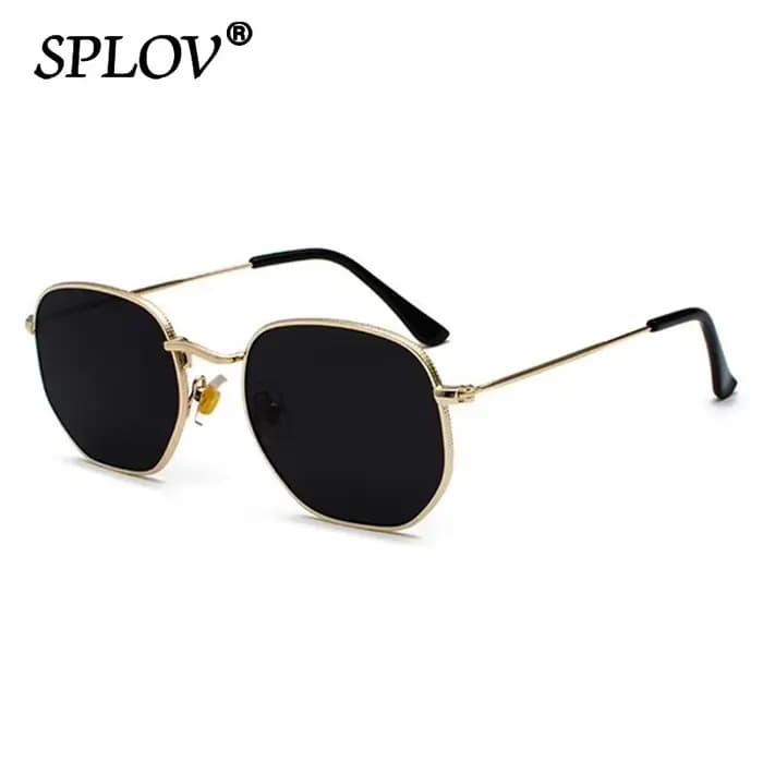 Lunettes de soleil hexagonales pour hommes et femmes