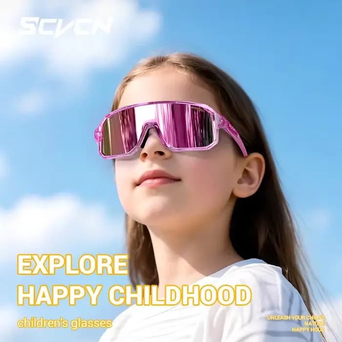 Lunettes de cyclisme SCVCN pour adolescents de 8 à 15 ans