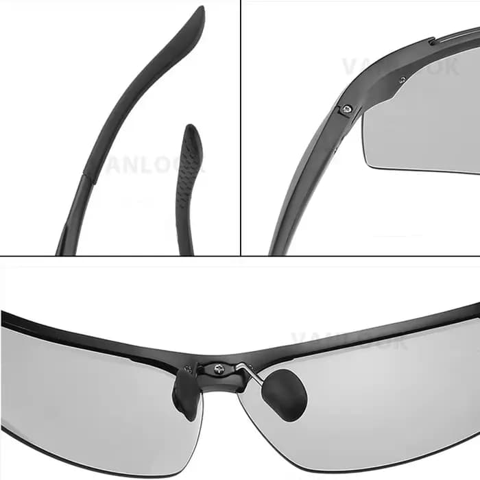 Lunettes de soleil photochromiques polarisées pour hommes
