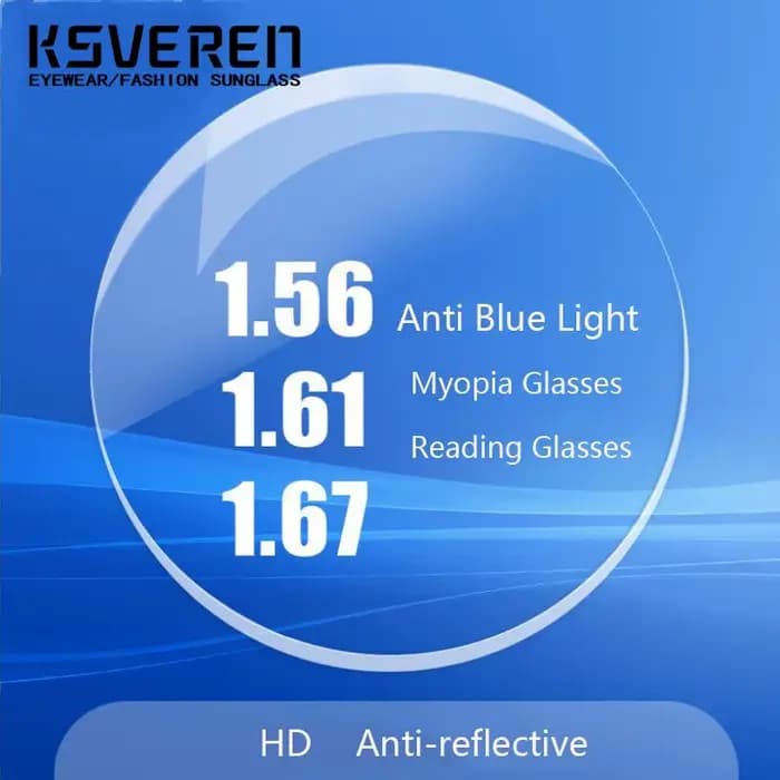 KSVEREN lunettes de Prescription personnalisées lentille CR39 Anti lumière bleue 1.56/1.61/1.67