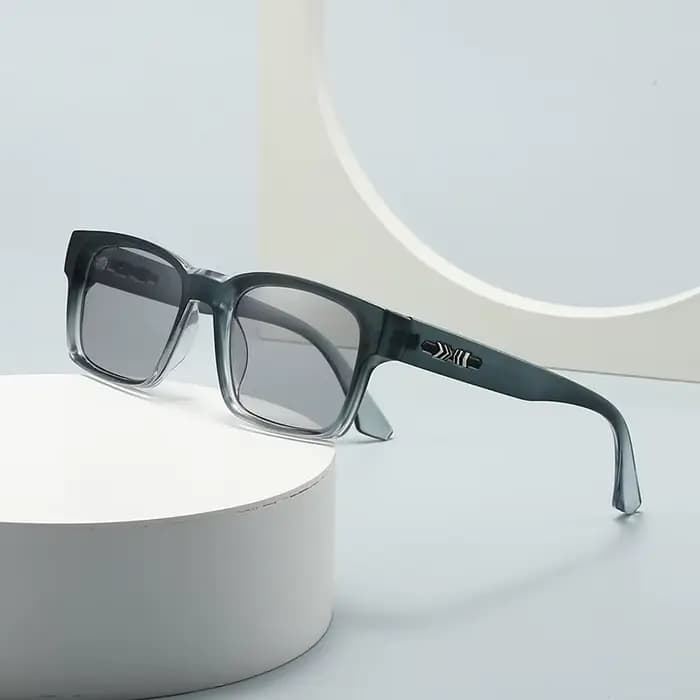 SHAUNA mode femmes lunettes de soleil carrées dégradé nuances UV400 rétro Rivets hommes tendance vert foncé lunettes de soleil