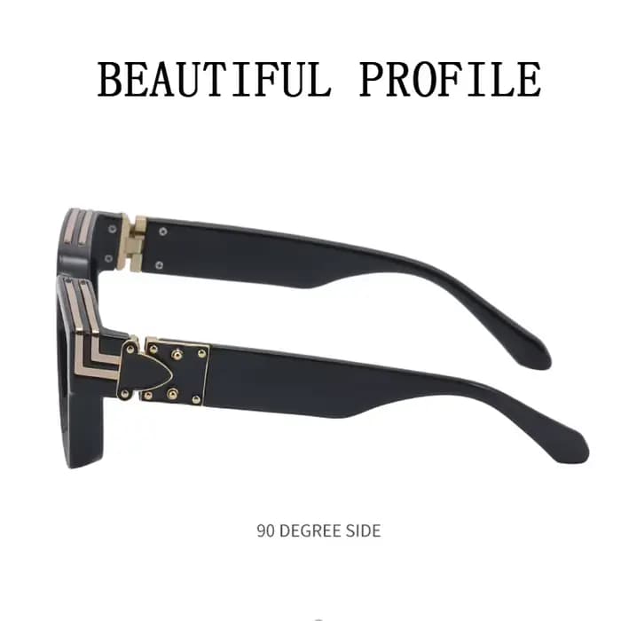 Carré surdimensionné millionnaire mode lunettes De soleil De luxe pour hommes Vintage