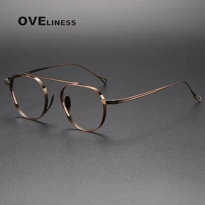 2025 pur titane lunettes cadre hommes femmes rétro Vintage carré Prescription