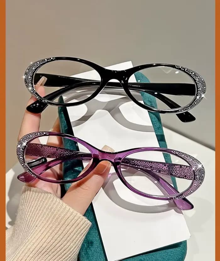 Lunettes de lecture de luxe en diamant pour femmes
