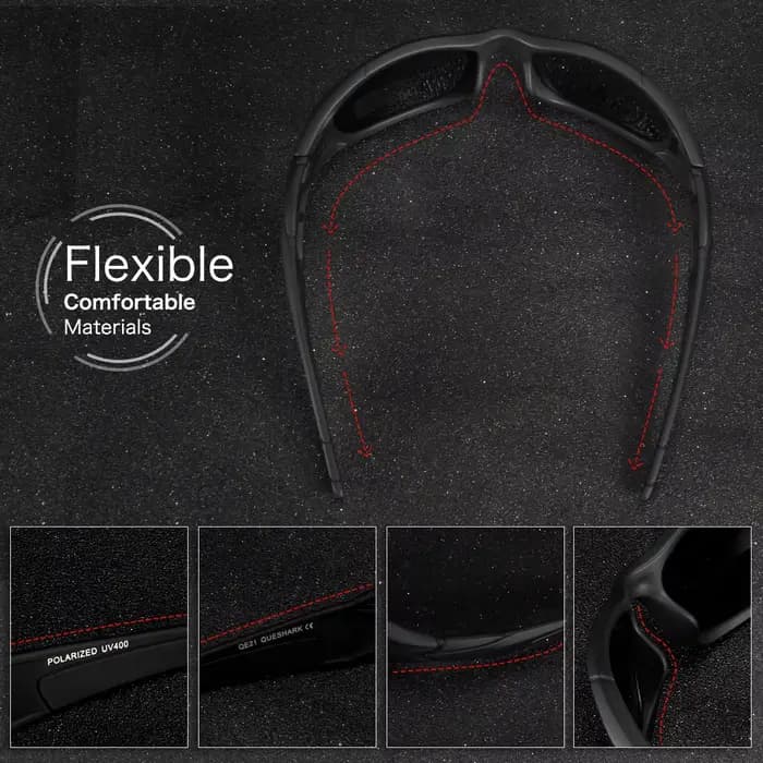 QUESHARK – lunettes de soleil ultralégères pour hommes et femmes