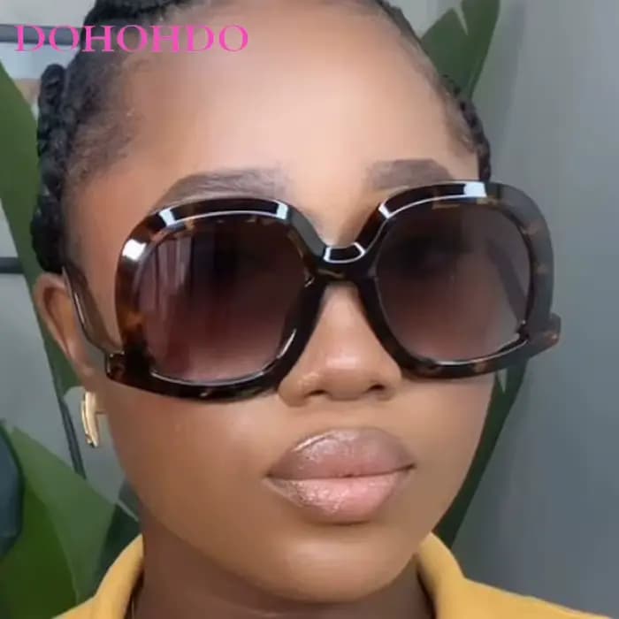 DOHOHDO – lunettes de soleil rondes irrégulières pour femmes et hommes
