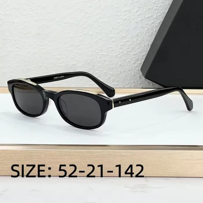 Nouvelles Lunettes de Soleil Ovales Artisanales Japonaises 2026 de Haute Qualité avec Protection UV400 pour Hommes et Femmes