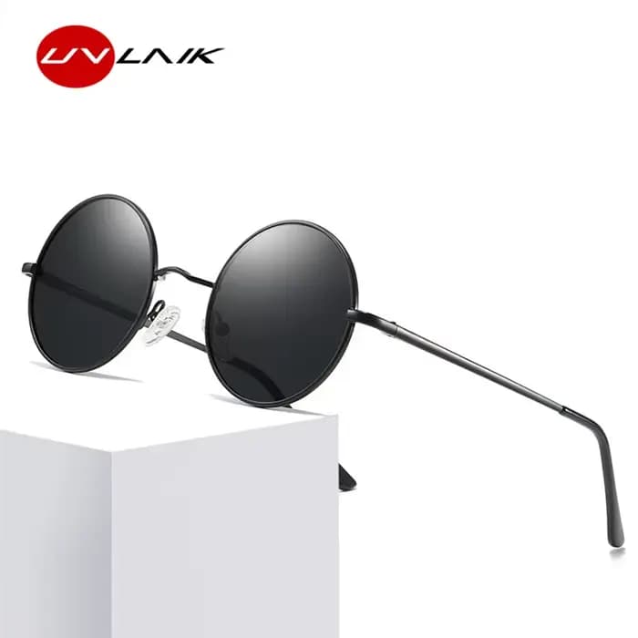 UVLAIK Vintage lunettes de soleil polarisées femmes hommes classique rétro petit rond John Lennon