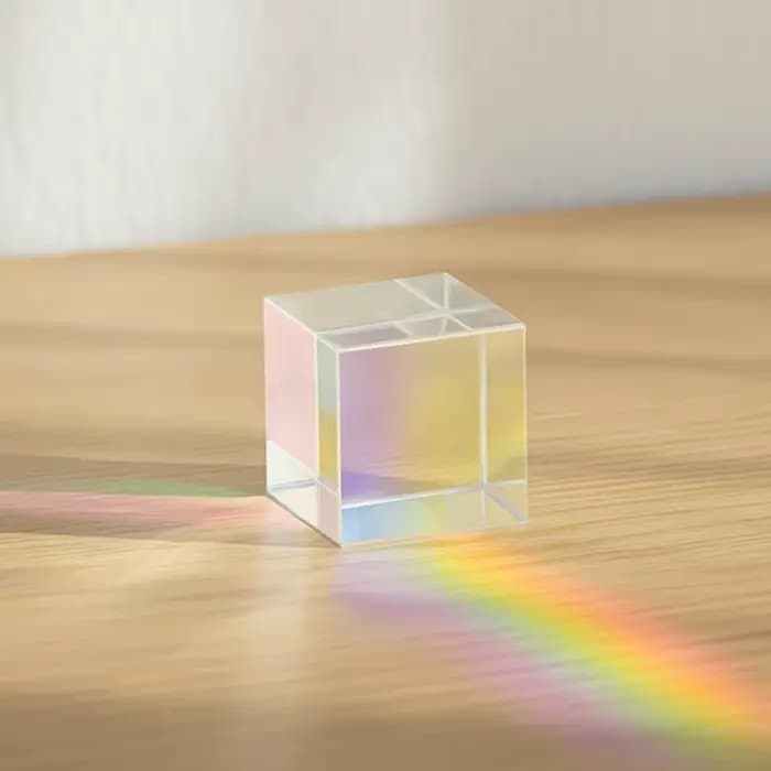 Prisme dichroïque en forme de Cube de verre, prismes x-cube pour séparation de faisceau photographique, accessoires de photographie, Micro cadeaux de paysage, lumière mignonne