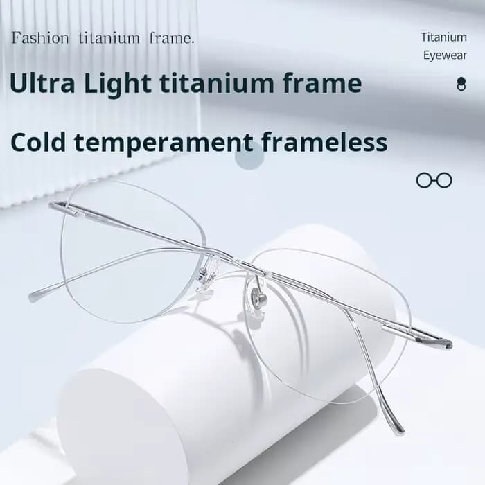 MOMOJA 2025 nouveau ovale sans monture lunettes cadre hommes femmes mode ultraléger