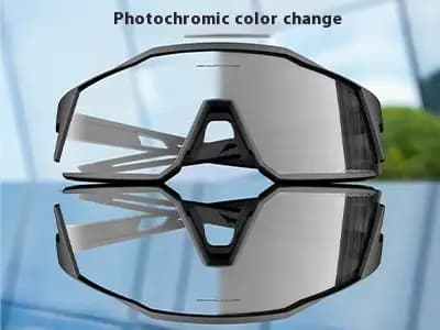 KAPVOE lunettes de cyclisme à couleur changeante activités de plein air lentilles de soleil rouge bleu