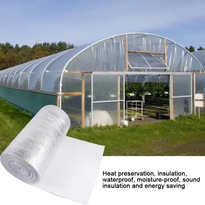 Rouleau d'isolation réfléchissante 0,5x5m avec âme en mousse, barrière radiante, feuille d'isolation en aluminium réfléchissant, bouclier thermique pour camping-car