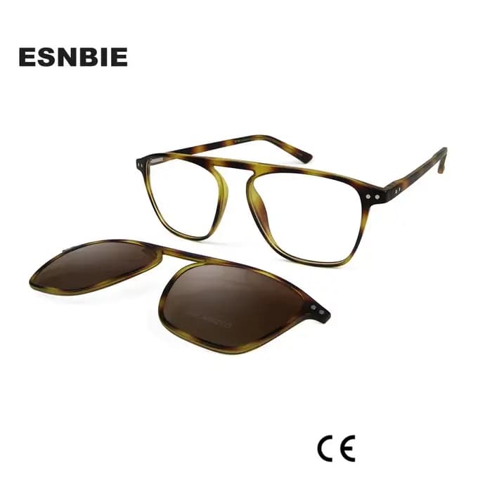 Lunettes de soleil à clipser magnétiques TR90 pour hommes