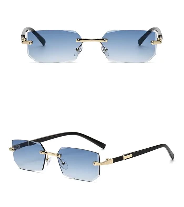 Lunettes de soleil sans monture tendance pour hommes et femmes