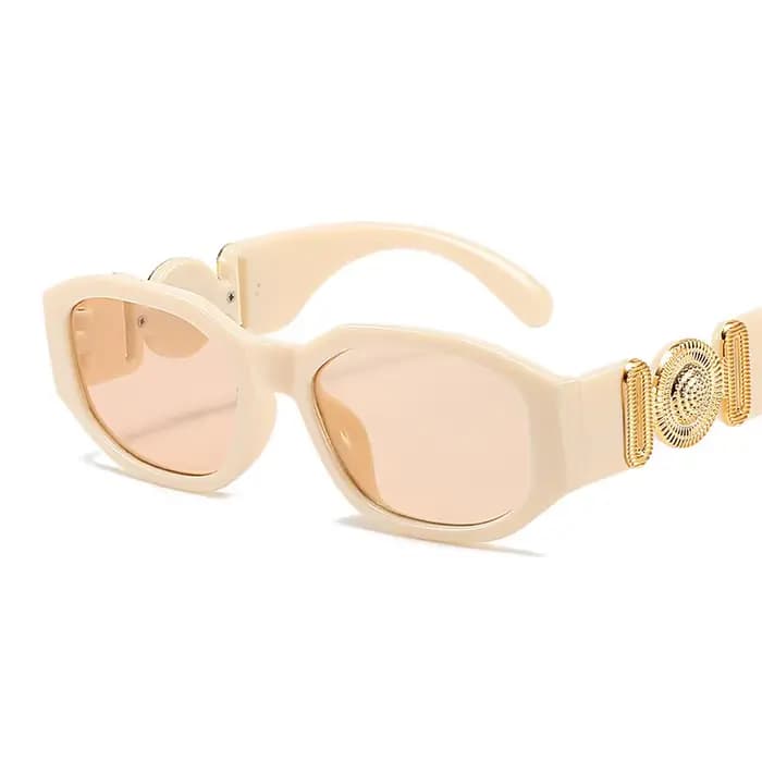 Lunettes de soleil polygonales vintage pour femmes