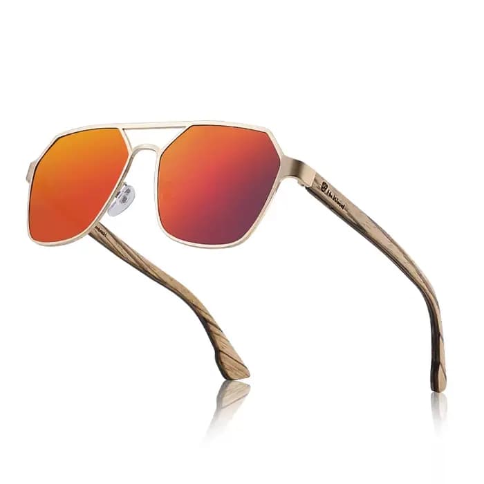 Hu Wood lunettes de soleil carrées en métal de haute qualité pour hommes femmes