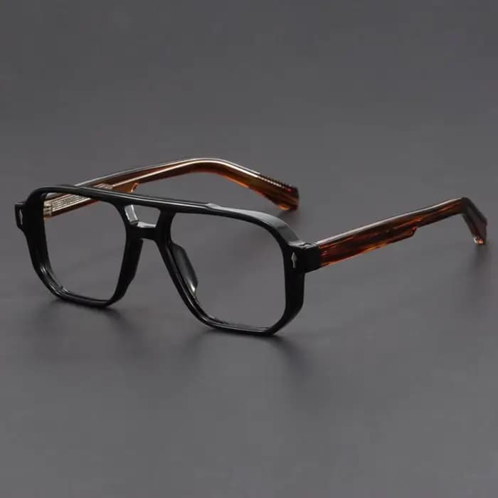 Lunettes de soleil rétro à double pont pour hommes