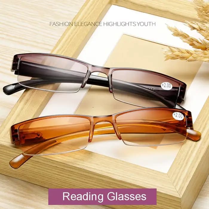 Lunettes de lecture presbytes à demi-monture pour hommes et femmes