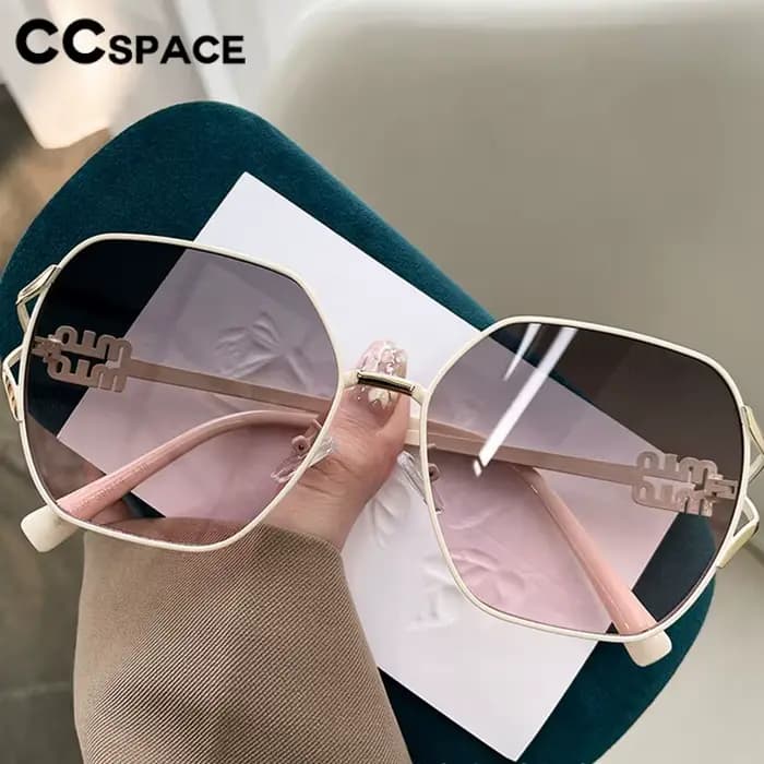Nouvelle mode 2025 lunettes de soleil femmes marque de luxe lettres Anti lumière forte Vintage grand cadre